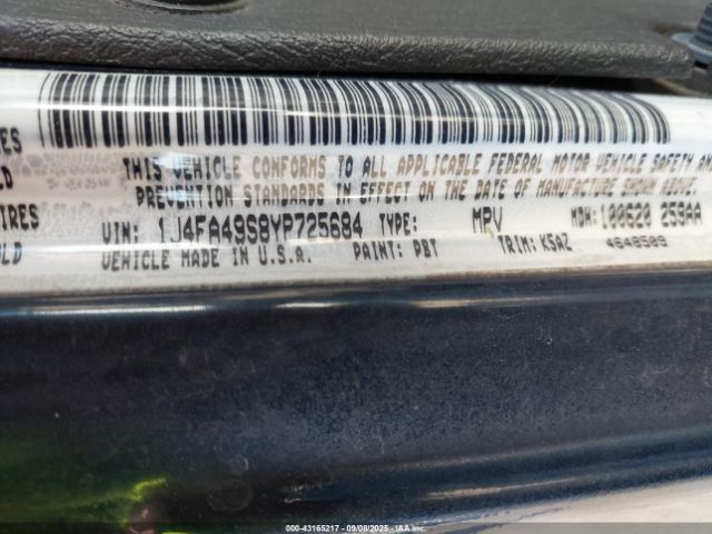 2000 JEEP WRANGLER 1J4FA49S8YP725684 Photo 8