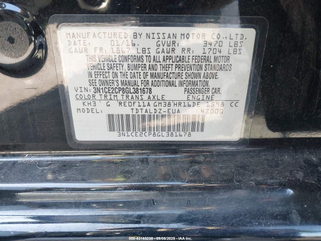 Nissan 2016 2016 3N1CE2CP8GL381678 Image 9