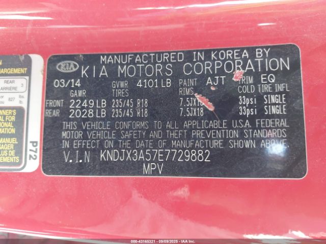 2014 KIA SOUL KNDJX3A57E7729882 Photo 8