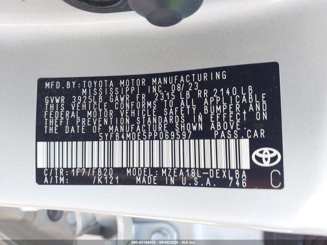 Toyota m20a-fks 2023 5YFB4MDE5PP069597 Image 9