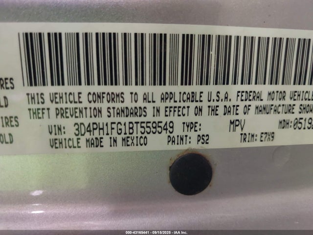 2011 DODGE JOURNEY 3D4PH1FG1BT559549 Photo 8