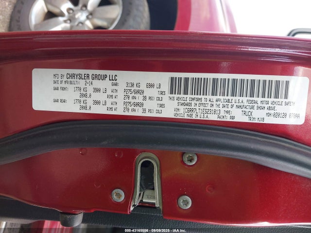 RAM 1500 2014 1C6RR7LT1ES231813 Image 9