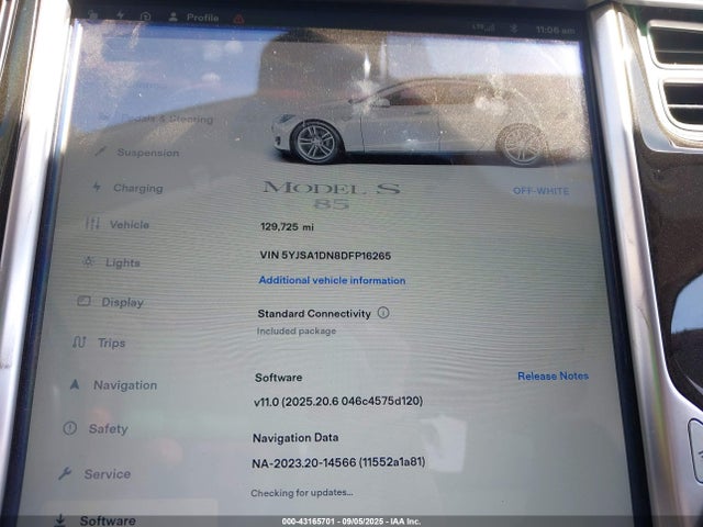 2013 TESLA MODEL S 5YJSA1DN8DFP16265 Photo 6