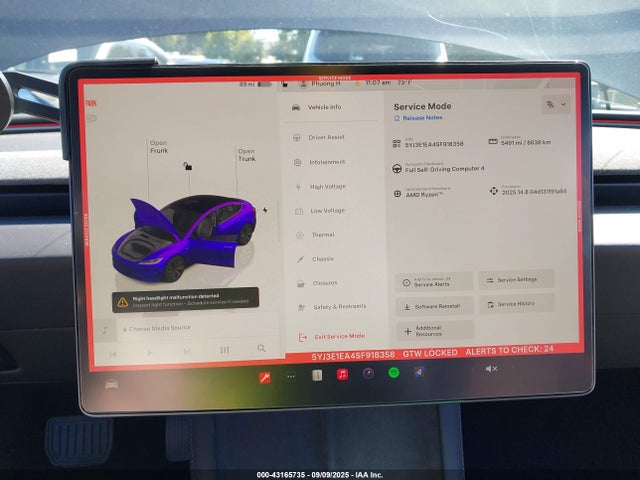 2025 TESLA MODEL 3 5YJ3E1EA4SF918358 Photo 6