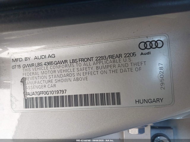 2016 AUDI A3 WAUA7GFF0G1019797 Photo 8