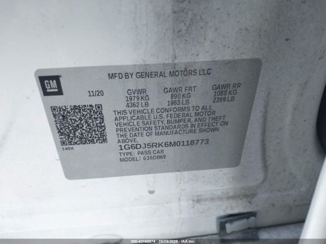 2021 CADILLAC CT4 1G6DJ5RK6M0118773 Photo 8