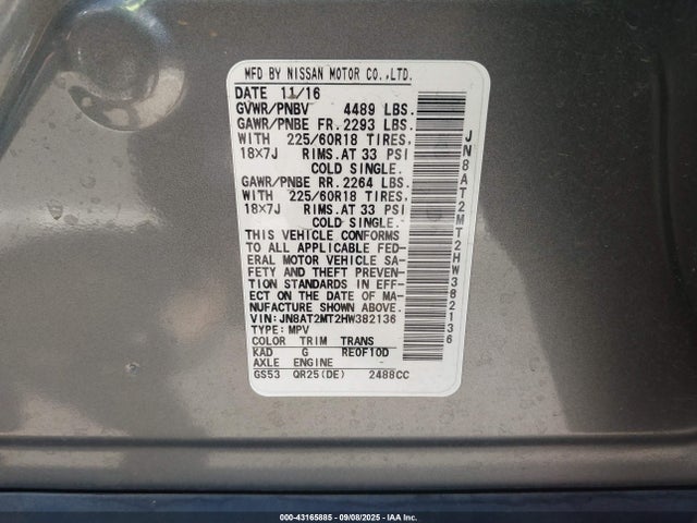 Nissan 2017 2017 JN8AT2MT2HW382136 Image 9