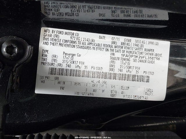 1FADP3K29FL358756 Ford Focus