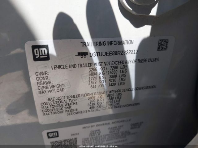 2024 GMC SIERRA 1500 1GTUUEE88RZ322217 Photo 8