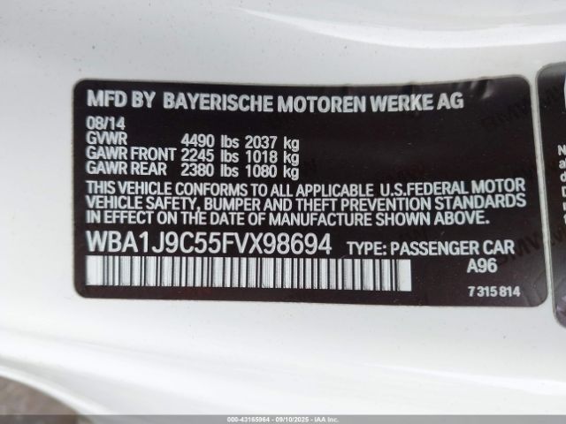 2015 BMW M235 WBA1J9C55FVX98694 Photo 8