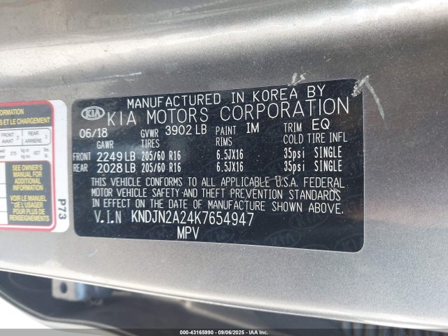 KIA g gdi 2019 KNDJN2A24K7654947 Image 9