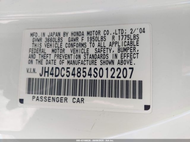 2004 ACURA RSX JH4DC54854S012207 Photo 8