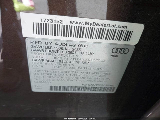2014 AUDI Q5 WA1LFAFP5EA030094 Photo 8