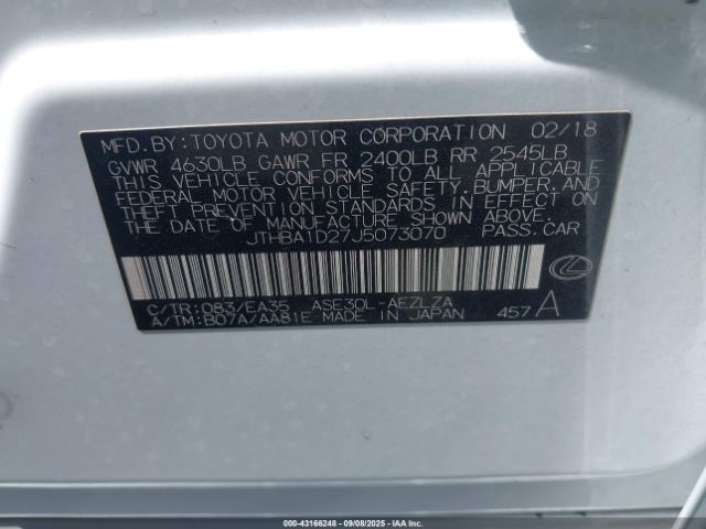 2018 LEXUS IS 300 JTHBA1D27J5073070 Photo 8