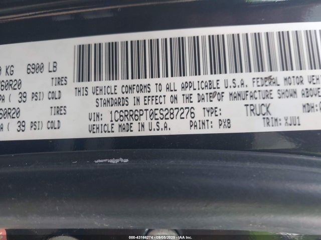 RAM 2014 2014 1C6RR6PT0ES287276 Image 9