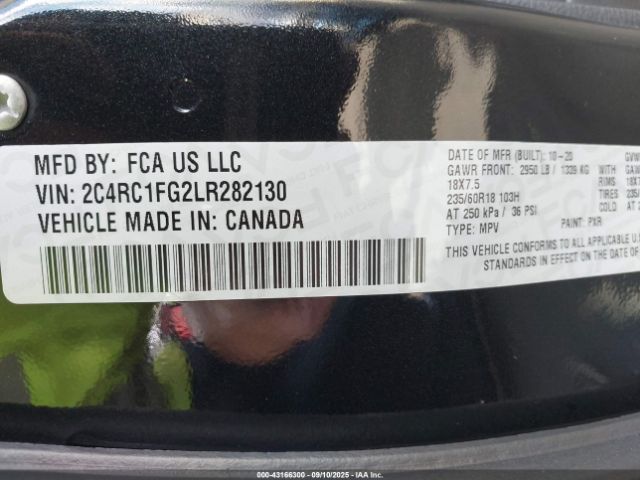 2020 CHRYSLER PACIFICA 2C4RC1FG2LR282130 Photo 8