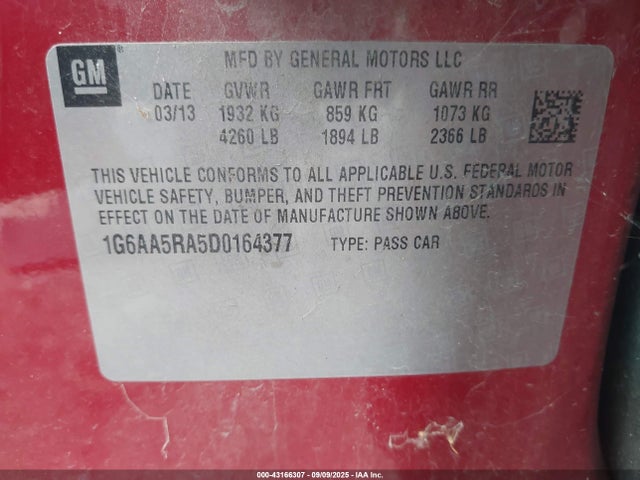 2013 CADILLAC ATS 1G6AA5RA5D0164377 Photo 8