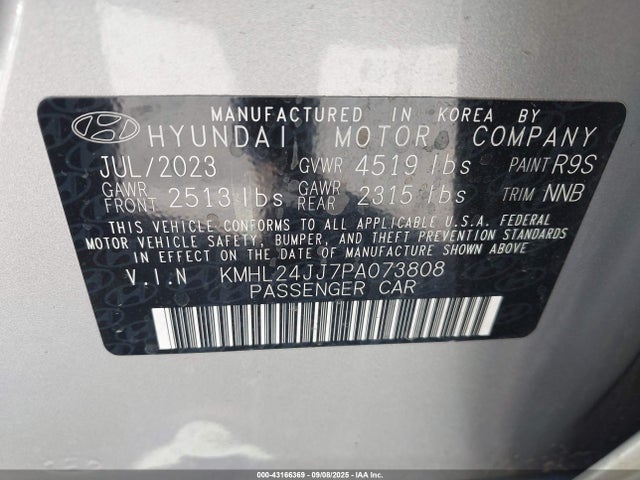 KMHL24JJ7PA073808 Hyundai gdi nu pe