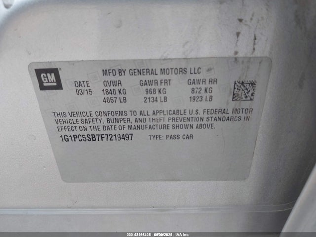1G1PC5SB7F7219497 Chevrolet LUV