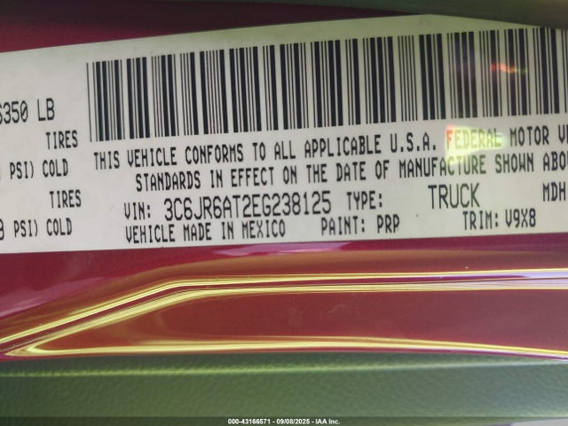 3C6JR6AT2EG238125 RAM 2014