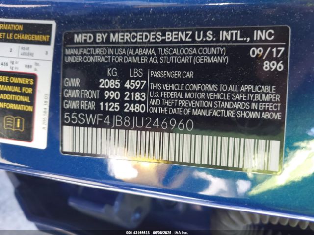 2018 MERCEDES-BENZ C 300 55SWF4JB8JU246960 Photo 8
