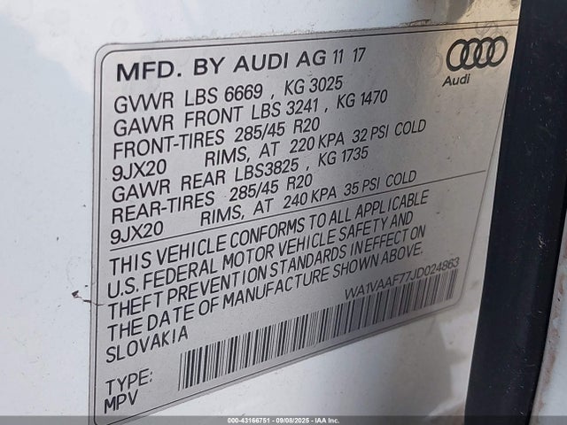 2018 AUDI Q7 WA1VAAF77JD024863 Photo 8