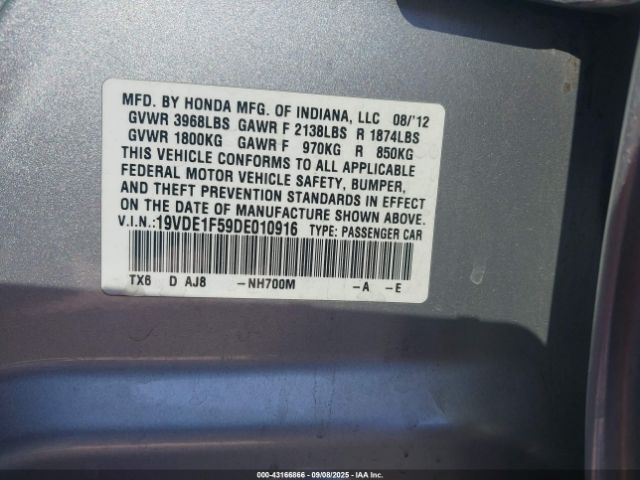 2013 ACURA ILX 19VDE1F59DE010916 Photo 8