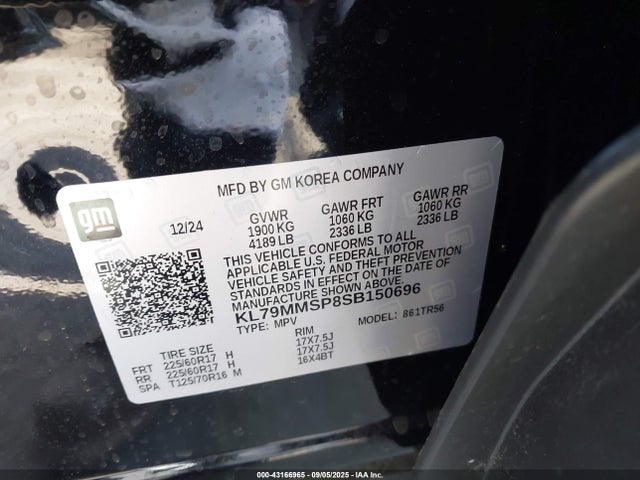 Chevrolet lbp 2025 KL79MMSP8SB150696 Image 9