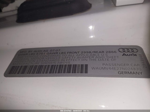 2007 AUDI A8 L WAUMV44E27N024830 Photo 8