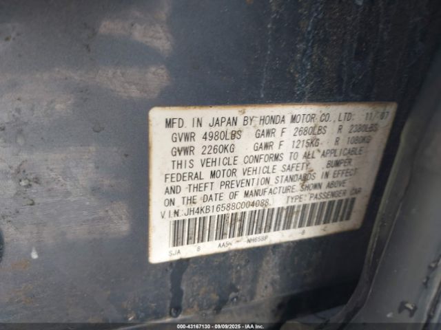 2008 ACURA RL JH4KB16588C004088 Photo 8