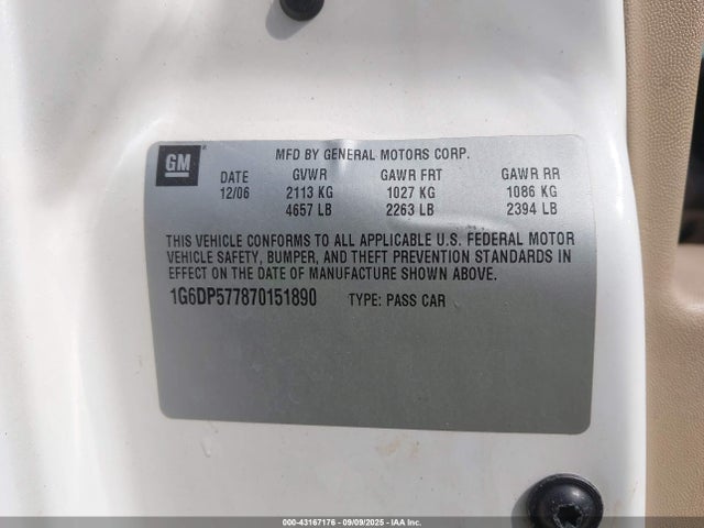 2007 CADILLAC CTS 1G6DP577870151890 Photo 8