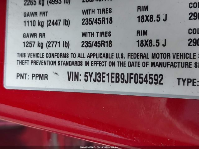 2018 TESLA MODEL 3 5YJ3E1EB9JF054592 Photo 8