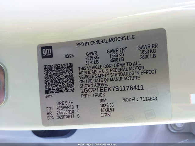 1GCPTEEK7S1176411 Chevrolet l3b