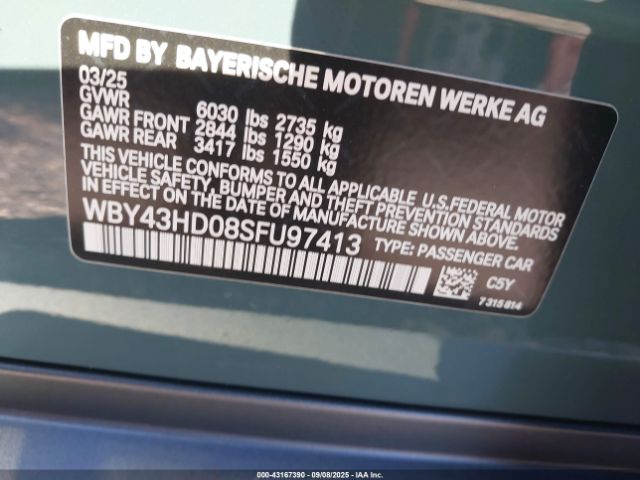 2025 BMW I4 WBY43HD08SFU97413 Photo 8