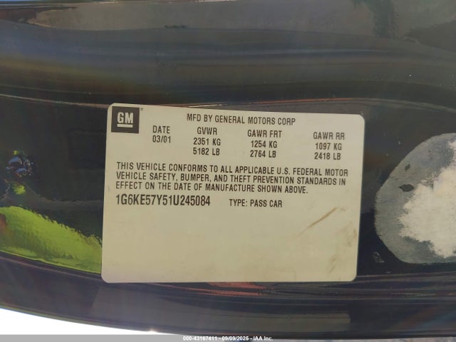 2001 CADILLAC DEVILLE 1G6KE57Y51U245084 Photo 8