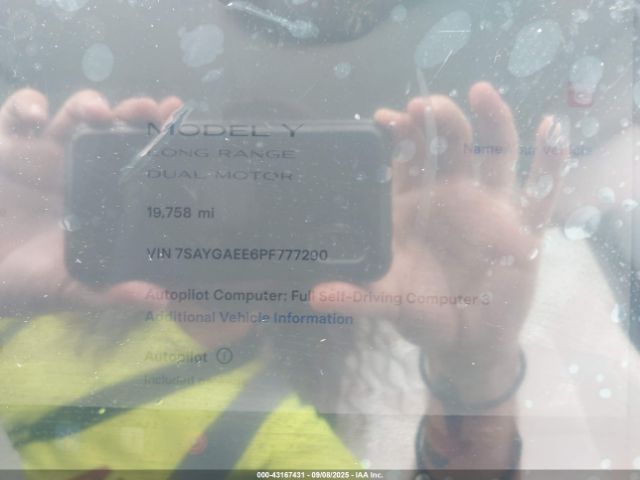 2023 TESLA MODEL Y 7SAYGAEE6PF777290 Photo 6