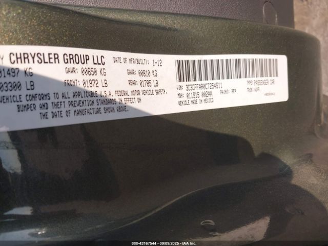 2012 FIAT 500 3C3CFFAR0CT254511 Photo 8