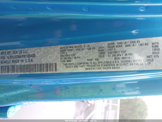 2024 JEEP WRANGLER 1C4PJXDN6RW109485 Photo 8