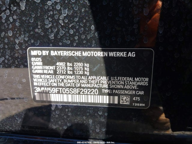 BMW M340I 2025 3MW59FT05S8F29220 Image 9