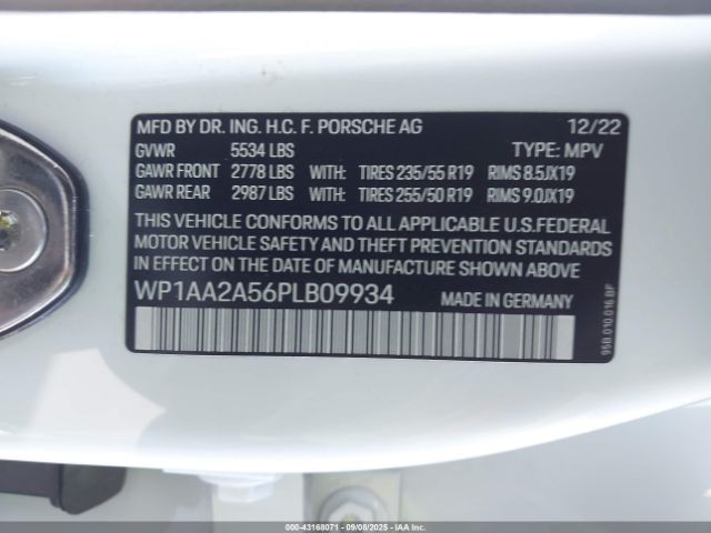 2023 PORSCHE MACAN WP1AA2A56PLB09934 Photo 8