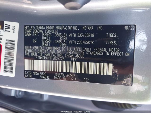 2023 TOYOTA HIGHLANDER 5TDKDRAH1PS003728 Photo 8