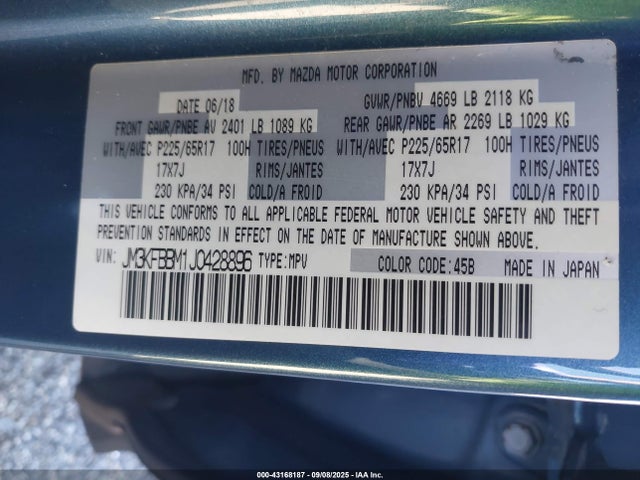 JM3KFBBM1J0428896 Mazda py cylinder deactivation