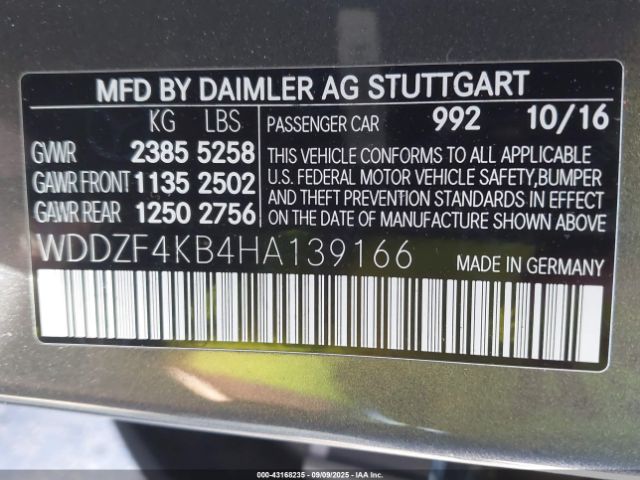 2017 MERCEDES-BENZ E 300 WDDZF4KB4HA139166 Photo 8