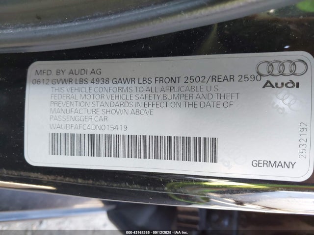 2013 AUDI A6 WAUDFAFC4DN015419 Photo 8