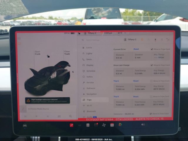2021 TESLA MODEL Y 5YJYGDEF1MF121694 Photo 6