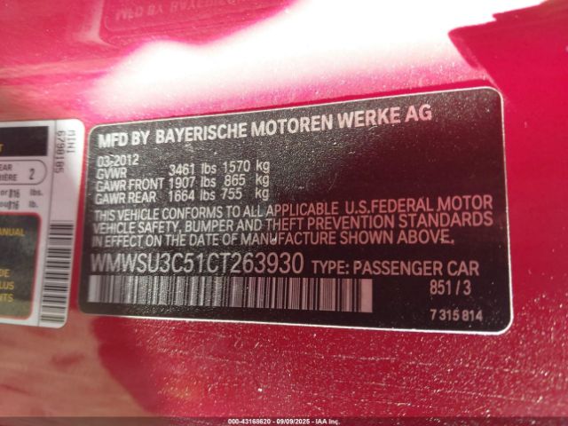 2012 MINI COOPER WMWSU3C51CT263930 Photo 8