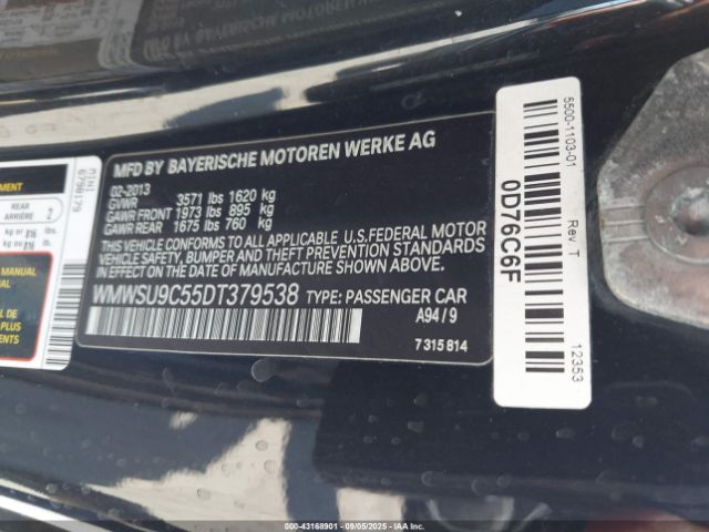 2013 MINI HARDTOP WMWSU9C55DT379538 Photo 8