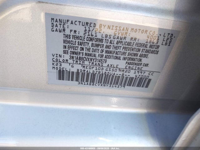 3N1AB8CVXNY314579 Nissan 2022