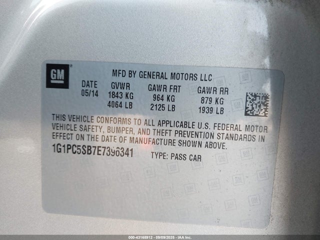 1G1PC5SB7E7396341 Chevrolet LUV