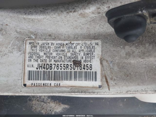 1994 ACURA INTEGRA JH4DB7655RS016458 Photo 8